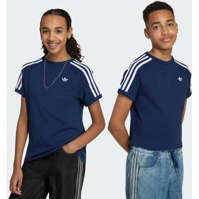 Adidas T-SHIRT A 3 STRISCE 9-10A Night Indigo Adidas T-SHIRT A 3 STRISCE 9-10A Night Indigo