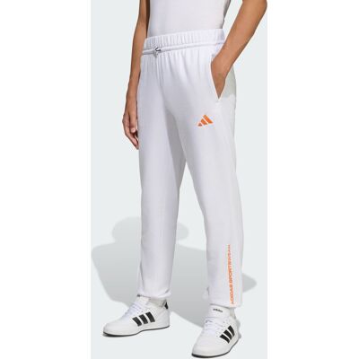 Adidas Pantaloni in tessuto felpato 9-10A White Adidas Pantaloni in tessuto felpato 9-10A White