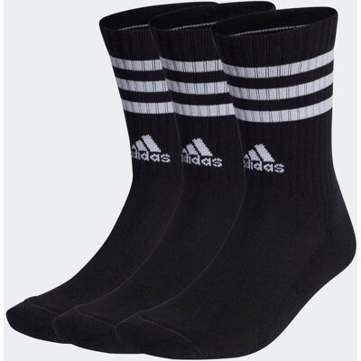 Adidas Calze 3-Stripes Cushioned (3 paia) 34-36 Black / White Adidas Calze 3-Stripes Cushioned (3 paia) 34-36 Black / White