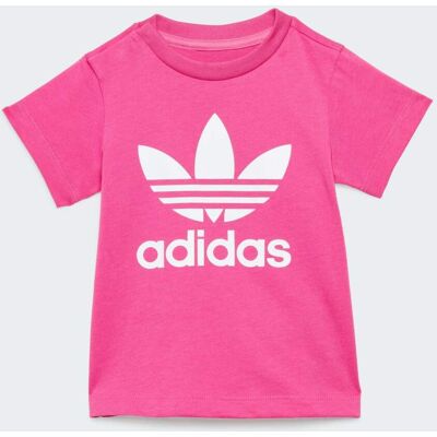 Adidas T-shirt Trefoil Infant 6-9M Semi Lucid Fuchsia Adidas T-shirt Trefoil Infant 6-9M Semi Lucid Fuchsia