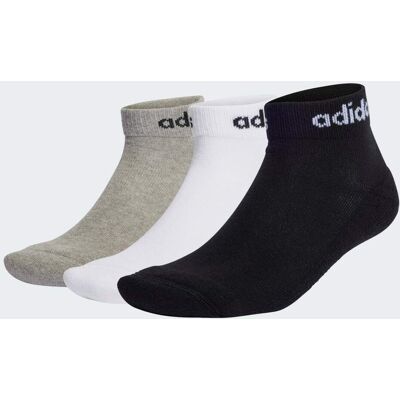 Adidas Calzini Linear Cushioned (3 paia) 46-48 Medium Grey Heather / White / Black Adidas Calzini Linear Cushioned (3 paia) 46-48 Medium Grey Heather / White / Black