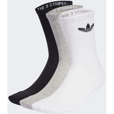 Adidas Calze Trefoil Cushion Crew (3 paia) 37-39 White / Medium Grey Heather / Black Adidas Calze Trefoil Cushion Crew (3 paia) 37-39 White / Medium Grey Heather / Black