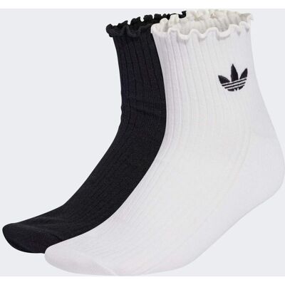 Adidas Calzini Ruffle Quarter 40-42 White / Black Adidas Calzini Ruffle Quarter 40-42 White / Black