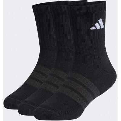 Adidas CALZE CUSHIONED SPORTSWEAR CONFEZIONE DA 3 PAIA 31-33 Black / Black / White Adidas CALZE CUSHIONED SPORTSWEAR CONFEZIONE DA 3 PAIA 31-33 Black / Black / White