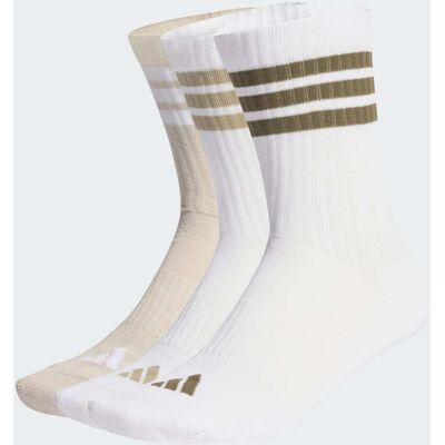 Adidas Calze 3-Stripes imbottite a metà polpaccio confezione da 3 paia 43-45 White / Beige / Olive Strata Adidas Calze 3-Stripes imbottite a metà polpaccio confezione da 3 paia 43-45 White / Beige / Olive Strata