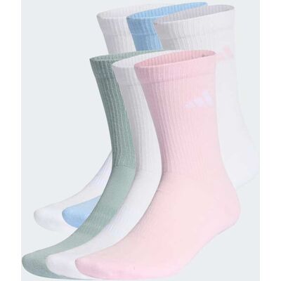Adidas CALZINI AMMORTIZZATI CREW CONFEZIONE DA 6 PAIA 49-51 White / Clear Pink / Glow Blue / Wonder Sage Adidas CALZINI AMMORTIZZATI CREW CONFEZIONE DA 6 PAIA 49-51 White / Clear Pink / Glow Blue / Wonder Sage
