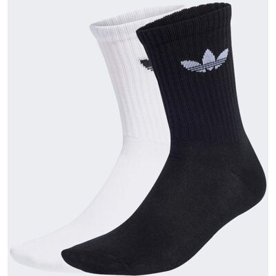 Adidas Calze Ruffle Crew 2 paia 40-42 White / Black Adidas Calze Ruffle Crew 2 paia 40-42 White / Black