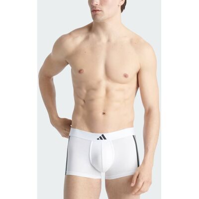 Adidas Boxer Active Flex Cotton 3-Stripes Low Rise Underwear (Confezione da 2) L Black / White Adidas Boxer Active Flex Cotton 3-Stripes Low Rise Underwear (Confezione da 2) L Black / White