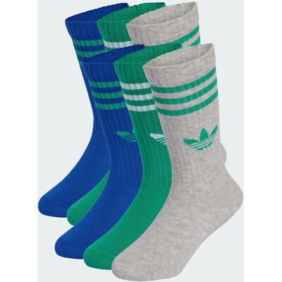 Adidas Calzini a 3 Strisce Crew 6 paia bambini 25-27 Medium Grey Heather / Royal Blue / Court Green Adidas Calzini a 3 Strisce Crew 6 paia bambini 25-27 Medium Grey Heather / Royal Blue / Court Green