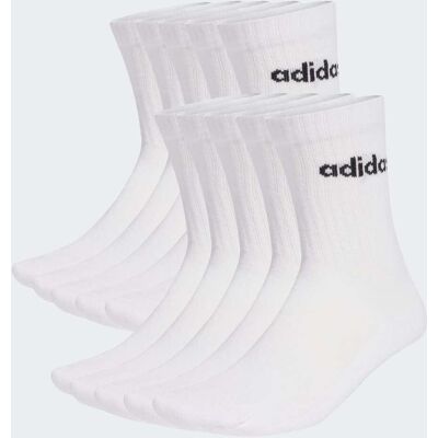 Adidas CALZE LINEAR CUSHIONED CREW CONFEZIONE DA 10 PAIA 28-30 White / Black Adidas CALZE LINEAR CUSHIONED CREW CONFEZIONE DA 10 PAIA 28-30 White / Black