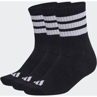 Adidas CALZINI SPORTIVI IMBOTTITI A TRE STRISCE, ALTA CAVIGLIA, CONFEZIONE DA 3 PAIA 43-45 Black / White / White Adidas CALZINI SPORTIVI IMBOTTITI A TRE STRISCE, ALTA CAVIGLIA, CONFEZIONE DA 3 PAIA 43-45 Black / White / White