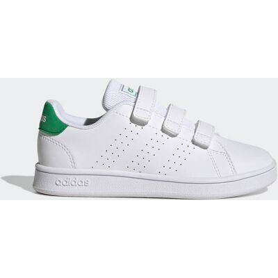 Adidas Scarpe Advantage Court Lifestyle con chiusura a strappo 30 1/2 Cloud White / Green / Core Black Adidas Scarpe Advantage Court Lifestyle con chiusura a strappo 30 1/2 Cloud White / Green / Core Black