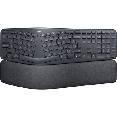Tastiera ergonomica wireless Logitech ERGO K860 per i professionisti in grafite, Francese (AZERTY) Tastiera ergonomica wireless Logitech ERGO K860 per i professionisti in grafite, Francese (AZERTY)