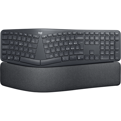 Tastiera ergonomica wireless Logitech ERGO K860 per i professionisti in grafite, Italiano (QWERTY) Tastiera ergonomica wireless Logitech ERGO K860 per i professionisti in grafite, Italiano (QWERTY)