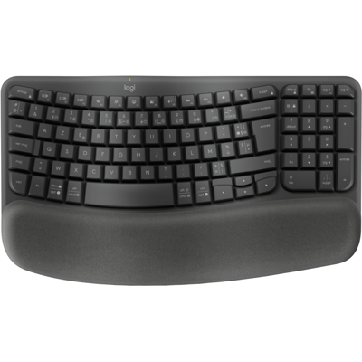 Logitech Wave Keys for Business - Tastiera ergonomica in grafite, Francese (AZERTY) Logitech Wave Keys for Business - Tastiera ergonomica in grafite, Francese (AZERTY)