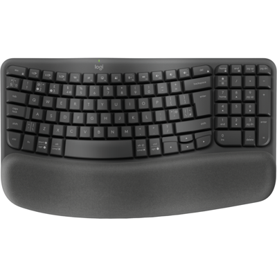 Logitech Wave Keys for Business - Tastiera ergonomica in grafite, Inglese Regno Unito (QWERTY) Logitech Wave Keys for Business - Tastiera ergonomica in grafite, Inglese Regno Unito (QWERTY)