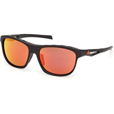Adidas Sport Occhiali Da Sole Sp0118 Matte Black Roviex Mirror/CAT3 Adidas Sport Occhiali Da Sole Sp0118 Matte Black Roviex Mirror/CAT3