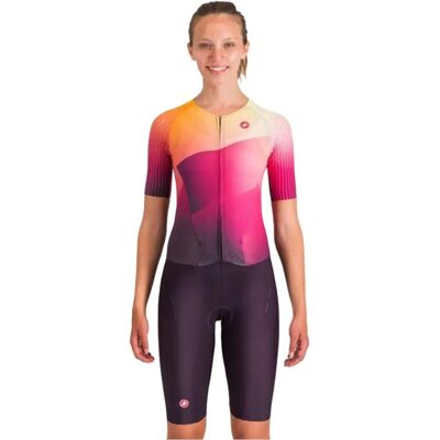 Castelli Trisuit A Maniche Corte Integral Free Sanremo 3 Black / Orange / Red XL Castelli Trisuit A Maniche Corte Integral Free Sanremo 3 Black / Orange / Red XL
