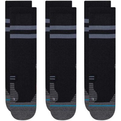 Stance Calzini Crew Run Light 3 Paia Black EU 47-50 Stance Calzini Crew Run Light 3 Paia Black EU 47-50