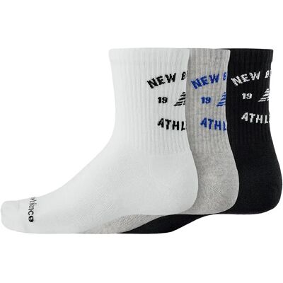 New Balance Calzini Crew Graphics Qtr 3 Paia White EU 47-48 New Balance Calzini Crew Graphics Qtr 3 Paia White EU 47-48