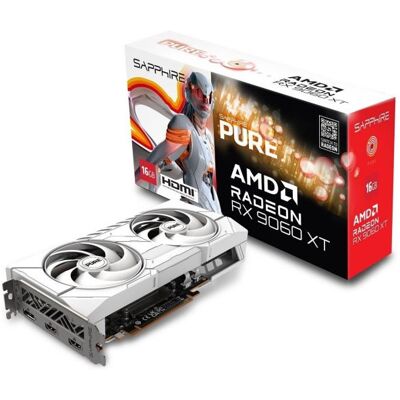 Sapphire radeon™ pure rx 9060 xt 16gb white graphics card dp/hdmi Sapphire radeon™ pure rx 9060 xt 16gb white graphics card dp/hdmi