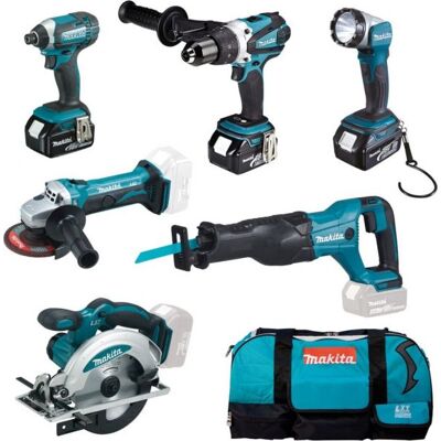 Makita dlx6046 special lxt set a batteria 18v. set professionale m... Makita dlx6046 special lxt set a batteria 18v. set professionale m...