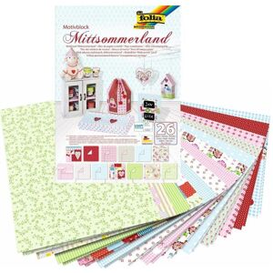 Folia, Carta bricolage, Blocco di motivi Midsummerland (400 g/m², 26x) Folia, Carta bricolage, Blocco di motivi Midsummerland (400 g/m², 26x)