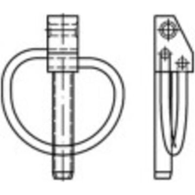 TOOLCRAFT Perno di Sicurezza in Acciaio Zincato - 50 pz TOOLCRAFT Perno di Sicurezza in Acciaio Zincato - 50 pz