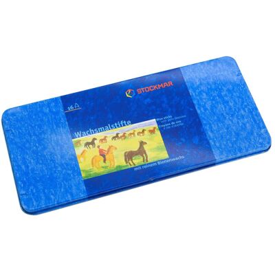 Gessetti colorati Stockmar - Cera d'api pura, 16 pezzi, Astuccio in metallo Gessetti colorati Stockmar - Cera d'api pura, 16 pezzi, Astuccio in metallo