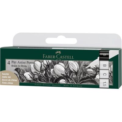 Faber-Castell, Pastelli, PITT Disegno a penna d'inchiostro per artisti (4x) Faber-Castell, Pastelli, PITT Disegno a penna d'inchiostro per artisti (4x)