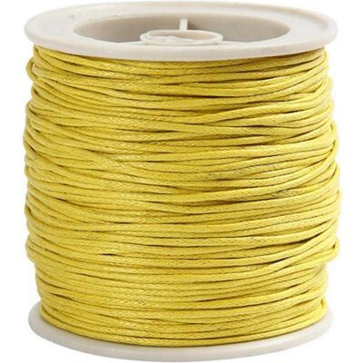 Creativ Company Nastro di cotone 1 mm cerato, Filato + Lana, Giallo Creativ Company Nastro di cotone 1 mm cerato, Filato + Lana, Giallo