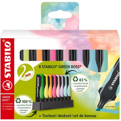 Set evidenziatori Stabilo Green Boss - Pastello e Neon Set evidenziatori Stabilo Green Boss - Pastello e Neon
