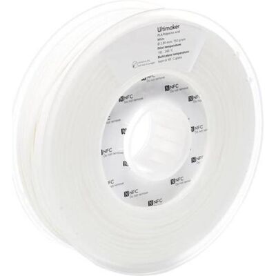 Ultimaker Filamento (PLA, 2.85 mm, 750 g), Filamenti stampa 3D, Bianco Ultimaker Filamento (PLA, 2.85 mm, 750 g), Filamenti stampa 3D, Bianco