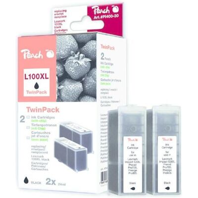 Peach, Cartucce, Twin pack di 2 cartucce d'inchiostro, con chip compatibile con No. 100XL, 14N1092 (FC) Peach, Cartucce, Twin pack di 2 cartucce d'inchiostro, con chip compatibile con No. 100XL, 14N1092 (FC)