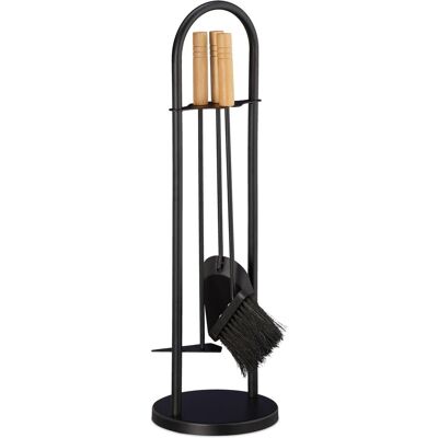 Relaxdays, Accessori per camino, Set accessori da camino 4 pezzi Relaxdays, Accessori per camino, Set accessori da camino 4 pezzi