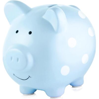 Pearhead Porcino per risparmio blu - Regalo baby shower Pearhead Porcino per risparmio blu - Regalo baby shower