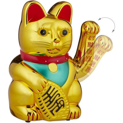 Relaxdays, Statuette e sculture decorative, Gatto ondeggiante Maneki Neko XXL Relaxdays, Statuette e sculture decorative, Gatto ondeggiante Maneki Neko XXL
