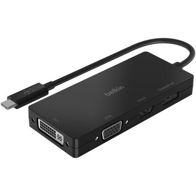 Belkin Multiporta (USB, 4.60 cm), Adattatore dati + video, Nero Belkin Multiporta (USB, 4.60 cm), Adattatore dati + video, Nero