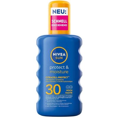 NIVEA, Crema solare, Protect & Moisture Sonnenspray LSF 30 (SPF 30, 200 ml) NIVEA, Crema solare, Protect & Moisture Sonnenspray LSF 30 (SPF 30, 200 ml)