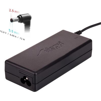 Akyga AK-ND-28 Alimentatore e convertitore di tensione da interno (72 W), Alimentatore per notebook, Nero Akyga AK-ND-28 Alimentatore e convertitore di tensione da interno (72 W), Alimentatore per notebook, Nero