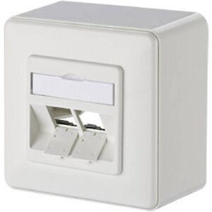 Metz Connect, Programma di commutazione degli accessori, Modulo presa a muro AP 2 porte non equipaggiato bianco puro 43mm Metz Connect, Programma di commutazione degli accessori, Modulo presa a muro AP 2 porte non equipaggiato bianco puro 43mm