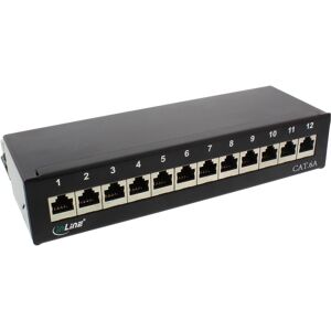 InLine Pannello patch Cat.6A a 12 vie, Accessori per server, Nero InLine Pannello patch Cat.6A a 12 vie, Accessori per server, Nero