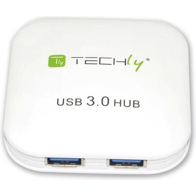 Techly IUSB3-HUB4-WH (Micro USB, 4 porte), Docking station + Hub USB, Bianco Techly IUSB3-HUB4-WH (Micro USB, 4 porte), Docking station + Hub USB, Bianco