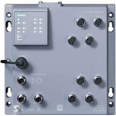 Siemens 6GK5208-0UA00-5ES6 - Switch Ethernet industriale gestito - Livello 2, 8x 10/100 Mbit/s, IP65 Siemens 6GK5208-0UA00-5ES6 - Switch Ethernet industriale gestito - Livello 2, 8x 10/100 Mbit/s, IP65