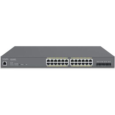 EnGenius ECS1528FP 24 + 4 SFP+ L2 Cloud POE (24 porte), Switch di rete, Nero EnGenius ECS1528FP 24 + 4 SFP+ L2 Cloud POE (24 porte), Switch di rete, Nero