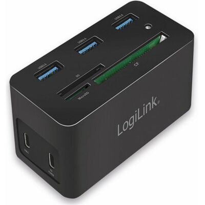 LogiLink UA0370 (USB-C, 10 porte), Docking station + Hub USB, Nero LogiLink UA0370 (USB-C, 10 porte), Docking station + Hub USB, Nero