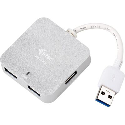 i-tec U3HUBMETAL402 (USB-A, 4 porte), Docking station + Hub USB, Argento i-tec U3HUBMETAL402 (USB-A, 4 porte), Docking station + Hub USB, Argento