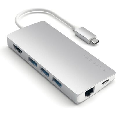 Satechi St-Tcmas (USB-C, 1 porzione), Docking station + Hub USB, Argento Satechi St-Tcmas (USB-C, 1 porzione), Docking station + Hub USB, Argento