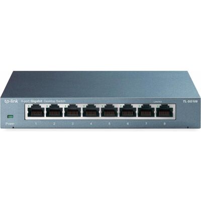 TP-Link Tl-Sg108 (8 porte), Switch di rete, Grigio TP-Link Tl-Sg108 (8 porte), Switch di rete, Grigio
