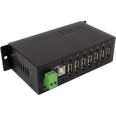 EXSYS 39788 (USB-B, 7 porte), Docking station + Hub USB, Nero EXSYS 39788 (USB-B, 7 porte), Docking station + Hub USB, Nero